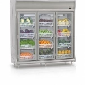 Expositor Vertical 3 Portas Refrigerado Hortifrutícola